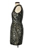 Roberto Cavalli 100% Polyester Animal Print Black Gold Cocktail Dress Size EU (IT) 40 / US 4 - photo 5