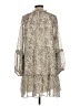 Express Outlet 100% Polyester Animal Print Ivory Casual Dress Size L - photo 2
