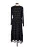 Assorted Brands 100% Polyester Print Black Casual Dress Size L - photo 1