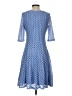 CHRIS McLaughlin 100% Polyester Polka Dots Blue Casual Dress Size 4 - photo 2