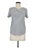 Marled Essentials Stripes Ivory Short Sleeve T-Shirt Size M - photo 1