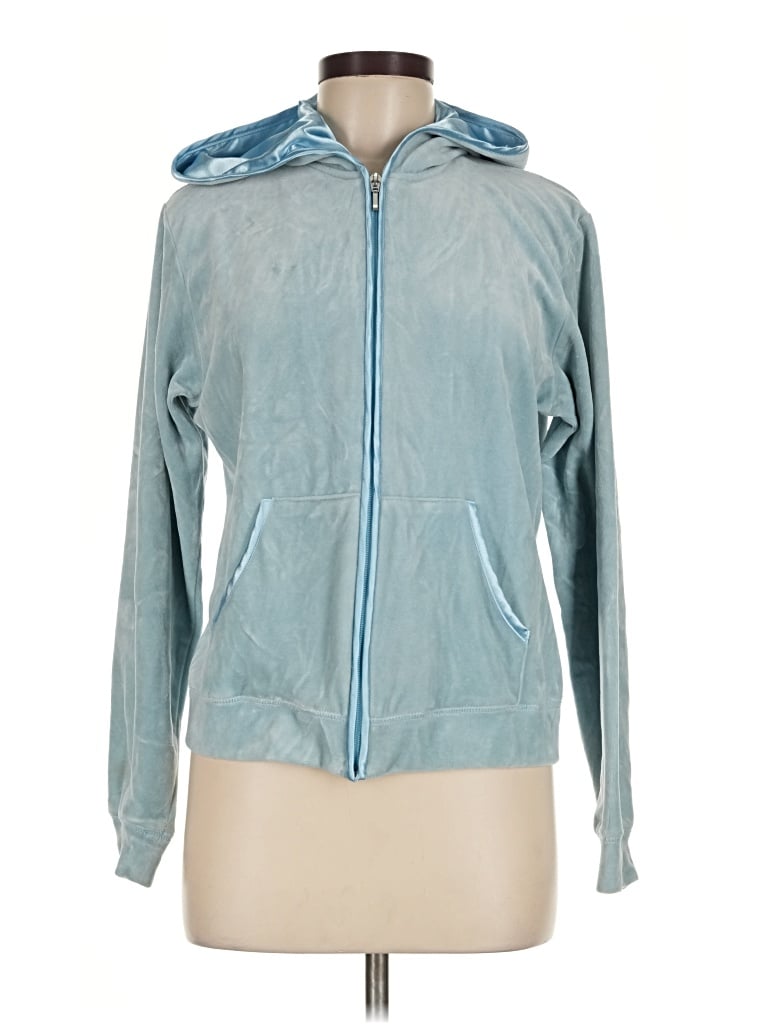 Pre-owned St. John's Bay Zip Up Hoodie In Blue