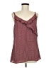 CAbi 100% Polyester Burgundy Blue Sleeveless Blouse Size M - photo 1