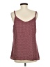 CAbi 100% Polyester Burgundy Blue Sleeveless Blouse Size M - photo 2