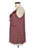 CAbi 100% Polyester Burgundy Blue Sleeveless Blouse Size M - photo 5