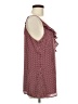 CAbi 100% Polyester Burgundy Blue Sleeveless Blouse Size M - photo 4