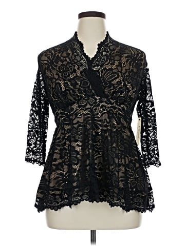 Kiyonna 3/4 Sleeve Blouse (view 1)