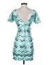 Profile Chevron-herringbone Teal Blue Cocktail Dress Size S - photo 2