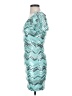 Profile Chevron-herringbone Teal Blue Cocktail Dress Size S - photo 5