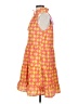 THML 100% Polyester Argyle Yellow Casual Dress Size S - photo 5