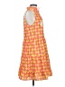 THML 100% Polyester Argyle Yellow Casual Dress Size S - photo 4