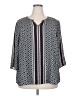 Cato 100% Polyester Gray 3/4 Sleeve Blouse Size 18/20W - photo 1