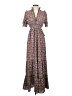 Max Studio Paisley Floral Brown Casual Dress Size XS - photo 1