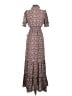Max Studio Paisley Floral Brown Casual Dress Size XS - photo 2