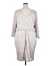 Calvin Klein 100% Polyester Metallic Silver Cocktail Dress Size 22 - photo 2