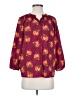 Tucker for Target 100% Polyester Burgundy 3/4 Sleeve Blouse Size S - photo 1