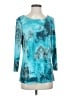 Tianello Teal Blue 3/4 Sleeve Top Size S - photo 1