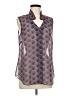 CAbi 100% Polyester Blue Sleeveless Blouse Size M - photo 1