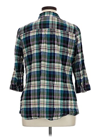 Maurices 3/4 Sleeve Button-Down Shirt (view 2)