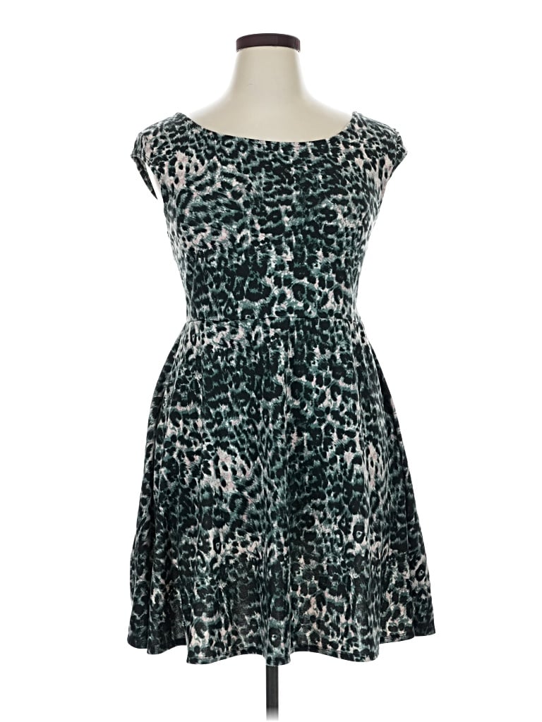 Pre-owned Forever 21 Plus Cocktail Dress In Teal