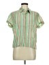 CAbi Stripes Green Short Sleeve Blouse Size M - photo 1