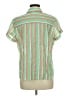CAbi Stripes Green Short Sleeve Blouse Size M - photo 2