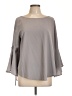 ee:some 100% Polyester Gray 3/4 Sleeve Blouse Size L - photo 1