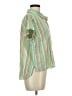 CAbi Stripes Green Short Sleeve Blouse Size M - photo 4