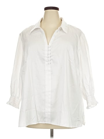 Foxcroft 3/4 Sleeve Button-Down Shirt (view 1)