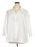 Foxcroft White 3/4 Sleeve Button-Down Shirt Size 3X - photo 1