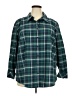 Foxcroft Plaid Green 3/4 Sleeve Button-Down Shirt Size 24W - photo 1