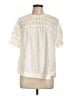 Neiman Marcus 100% Cotton Ivory Short Sleeve Blouse Size L - photo 1