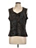 Amanda Smith 100% Polyester Black Sleeveless Blouse Size L - photo 1