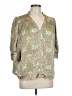 Current Air Floral Green 3/4 Sleeve Blouse Size L - photo 1