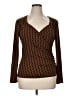 MICHAEL Michael Kors Brown Long Sleeve Top Size XL - photo 1