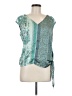 Tiny 100% Polyester Teal Sleeveless Blouse Size M - photo 1