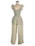 Japna 100% Rayon Solid Green Jumpsuit Size M - photo 1