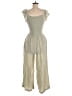 Japna 100% Rayon Solid Green Jumpsuit Size M - photo 2