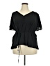 Zenobia Black Short Sleeve Blouse Size 3X - photo 1