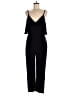 Topshop 100% Polyester Solid Black Jumpsuit Size 8 - photo 1