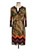 Timing Print Brown Casual Dress Size L - photo 1