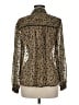 Topshop Metallic Gold Long Sleeve Blouse Size 6 - photo 2