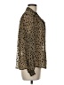 Topshop Metallic Gold Long Sleeve Blouse Size 6 - photo 4