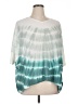 Tribal Jeans 100% Polyester Tie-dye Teal 3/4 Sleeve Blouse Size XL - photo 1