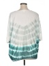 Tribal Jeans 100% Polyester Tie-dye Teal 3/4 Sleeve Blouse Size XL - photo 2