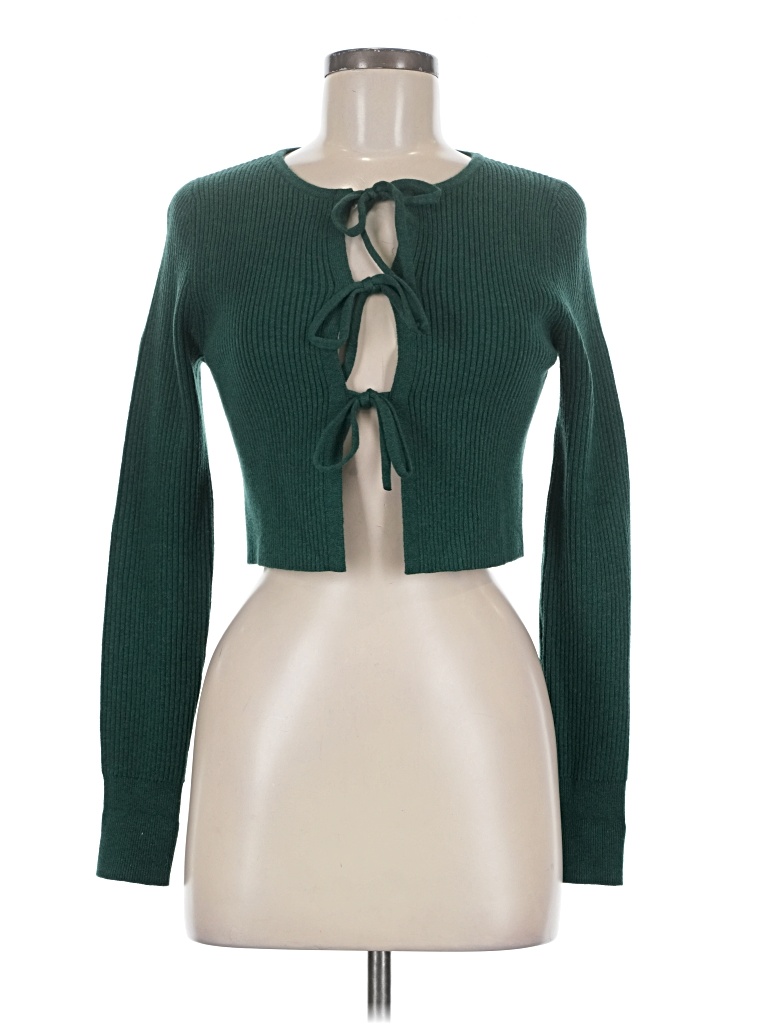 Pre-owned Wild Fable Long Sleeve Top Green Keyhole Neckline Tops