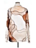 Unbranded Graphic Ivory Long Sleeve Blouse Size XL - photo 2