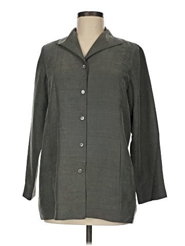 Eileen Fisher Long Sleeve Silk Top (view 1)
