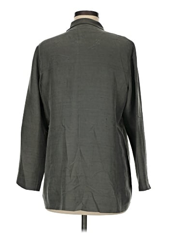 Eileen Fisher Long Sleeve Silk Top (view 2)