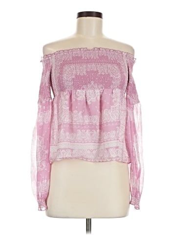 Intermix Long Sleeve Silk Top (view 1)